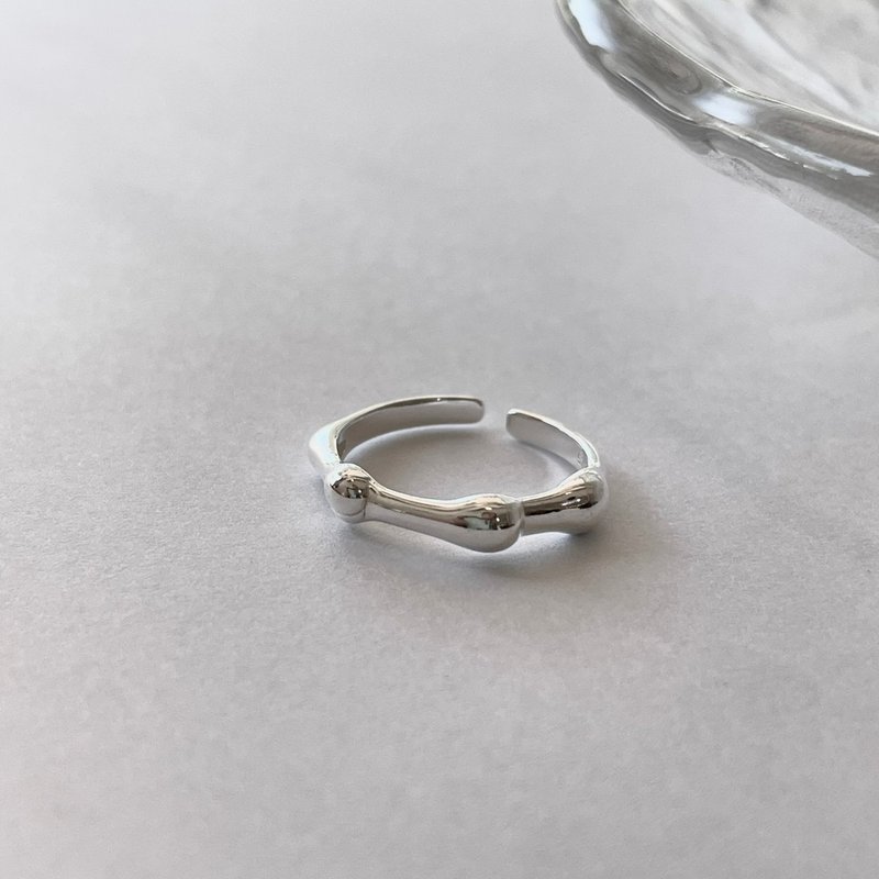 │Simple│Melting ice•Open ring•Sterling silver ring•Can touch water•Anti-allergic - General Rings - Sterling Silver 