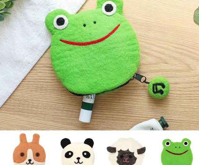 予約販売】ネパール製ハンドメイド羊毛フェルトアニマルジッパー