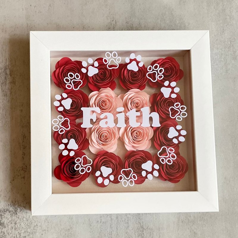 寵物系列花禮 - Faith - 擺飾/家飾品 - 紙 紅色