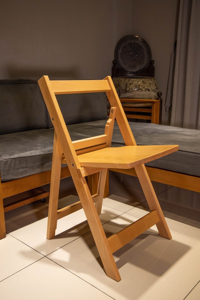 【Must be wood】Folding back chair - เก้าอี้โซฟา - ไม้ สีนำ้ตาล