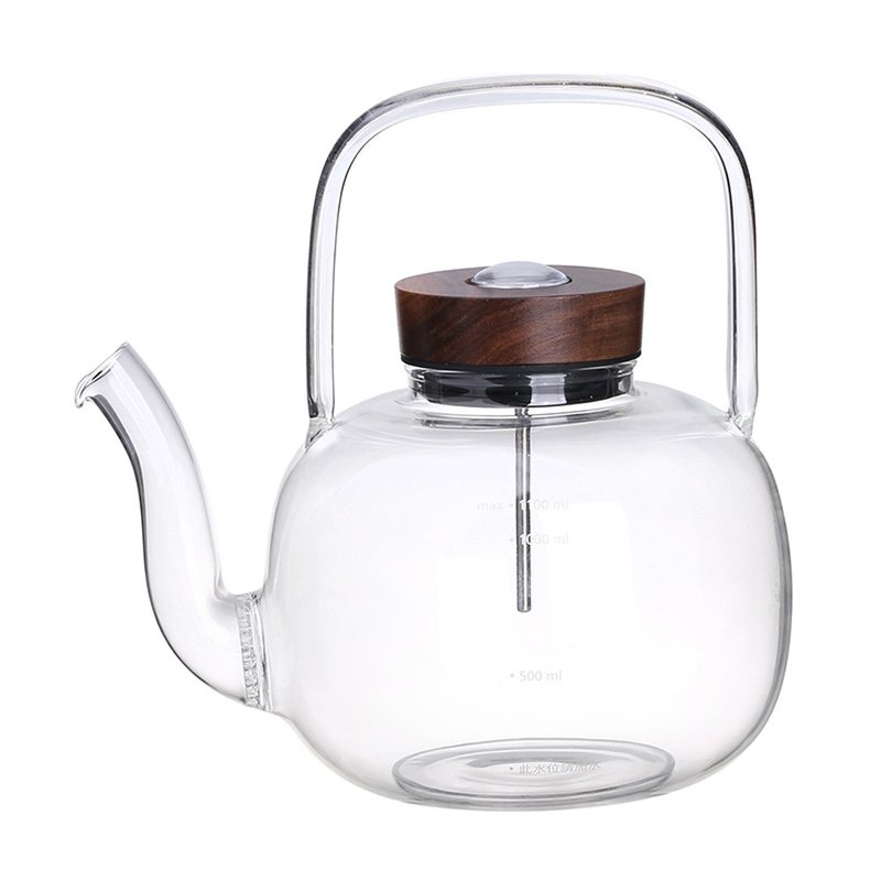 感溫提樑燒水壺(1100ml) - 茶壺/茶杯/茶具 - 玻璃 咖啡色