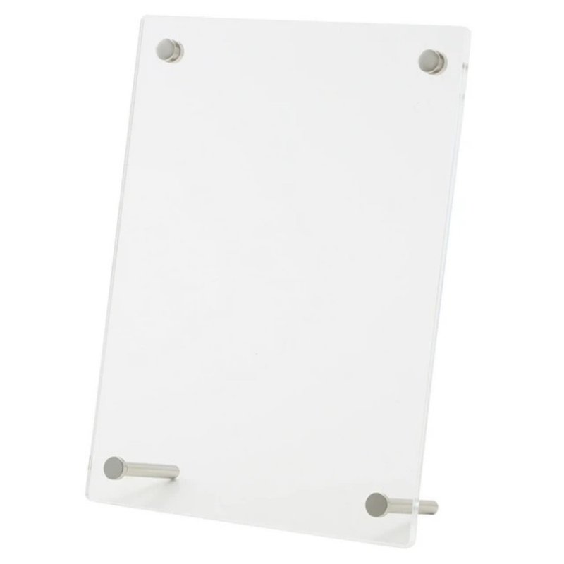 WildJar Acrylic Photo Frame / Picture Frame / Award Display / Certificate Holder / Universal Horizontal & Vertical Orientation / MUJI Style - Picture Frames - Acrylic Transparent