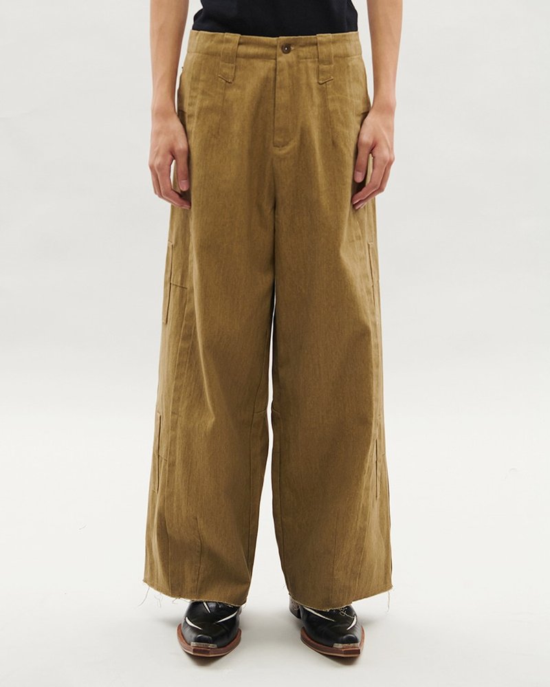 Denim Pants - パンツ メンズ - コットン・麻 カーキ