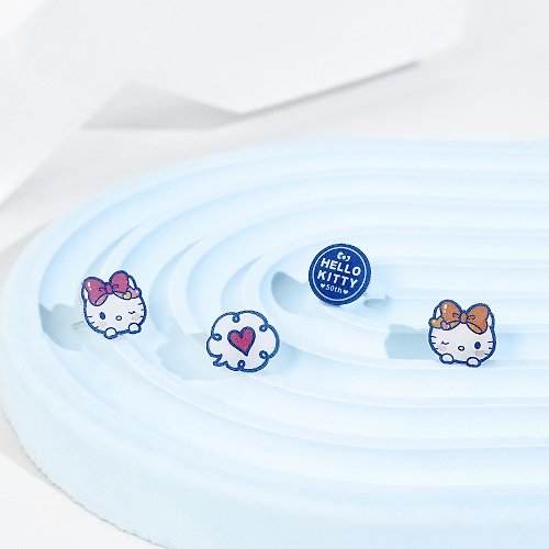 STORY故事銀飾 Hello Kitty 50週年-凱蒂貓造型耳環組-經典款