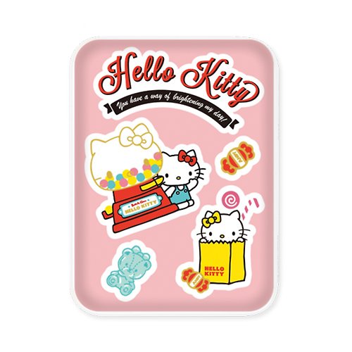 HongMan康文國際 【Hong Man】三麗鷗系列 口袋行動電源 貼紙風Hello Kitty
