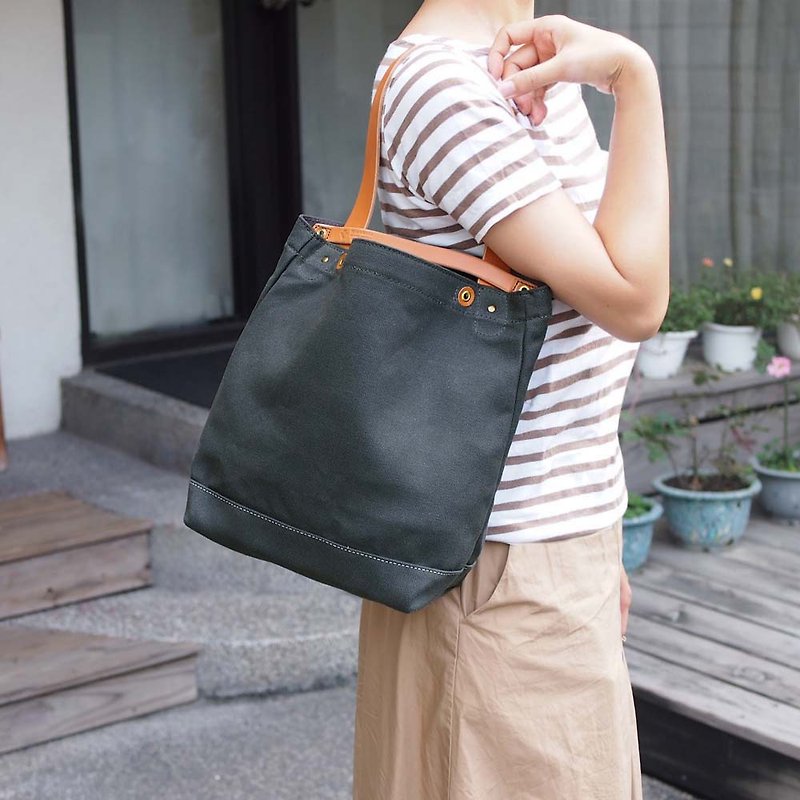 Japan No.8 canvas casual shoulder side back pocket Made in Japan by TEHA'AMAN - Messenger Bags & Sling Bags - Waterproof Material 