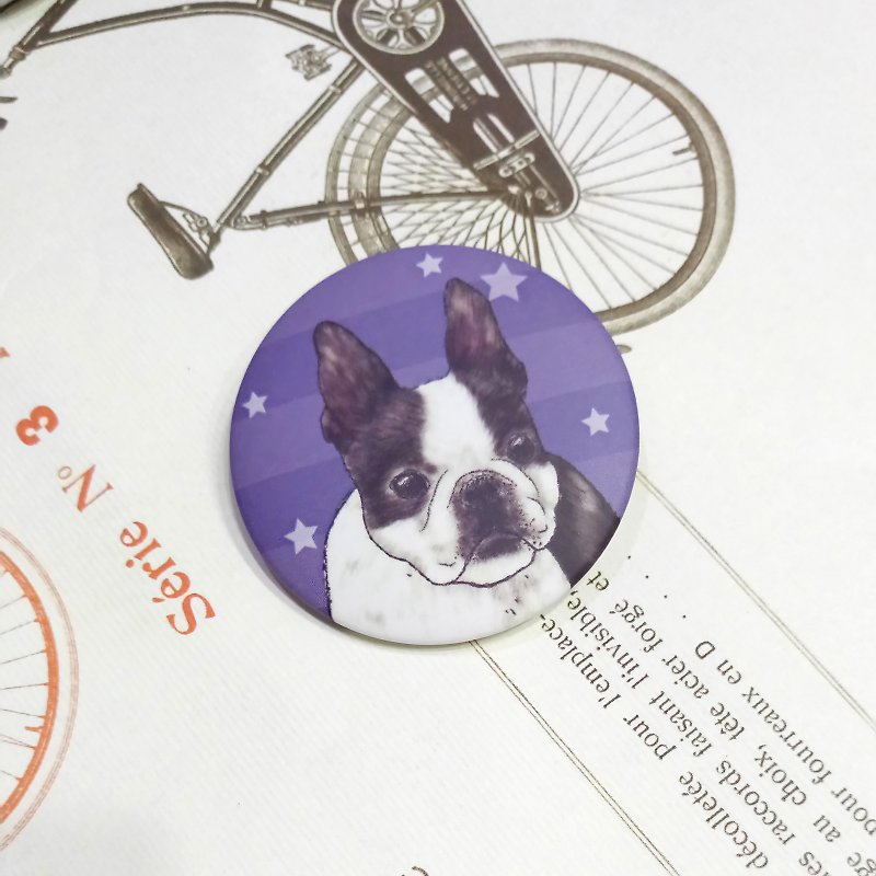 Magnet brooch (optional 3) ~ Boston Terrier - แม็กเน็ต - โลหะ 