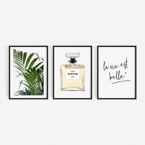 Weekend Road Trip perfume palm fashion poster,3張 可客製化 海報 掛畫