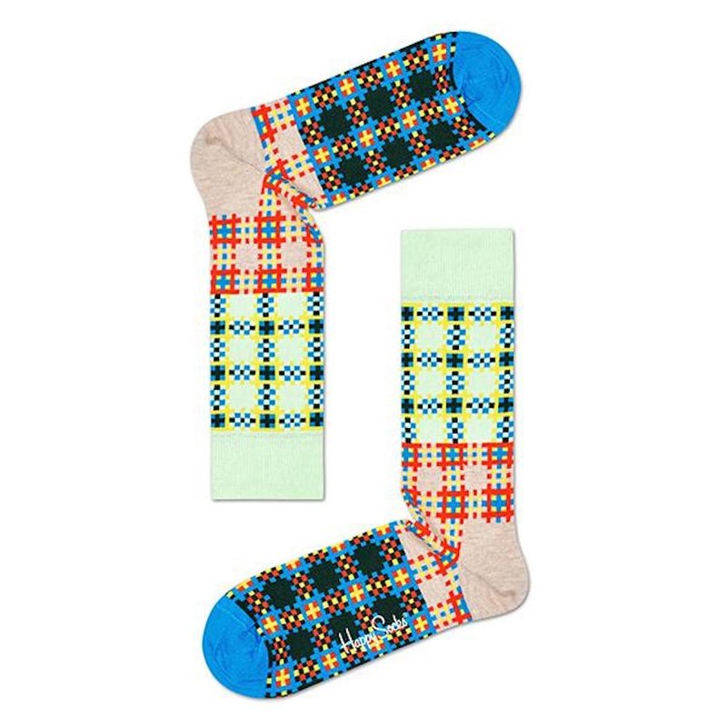 Cotton & Hemp Socks - 【Autumn/Winter Sale】HAPPY SOCKS Tricolor Checkered Socks(36-40)