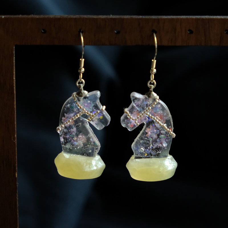 【ガラスの馬車】Glass Chariot - Silver Earrings by ETPLANT - 耳環/耳夾/耳骨夾 - 純銀 透明