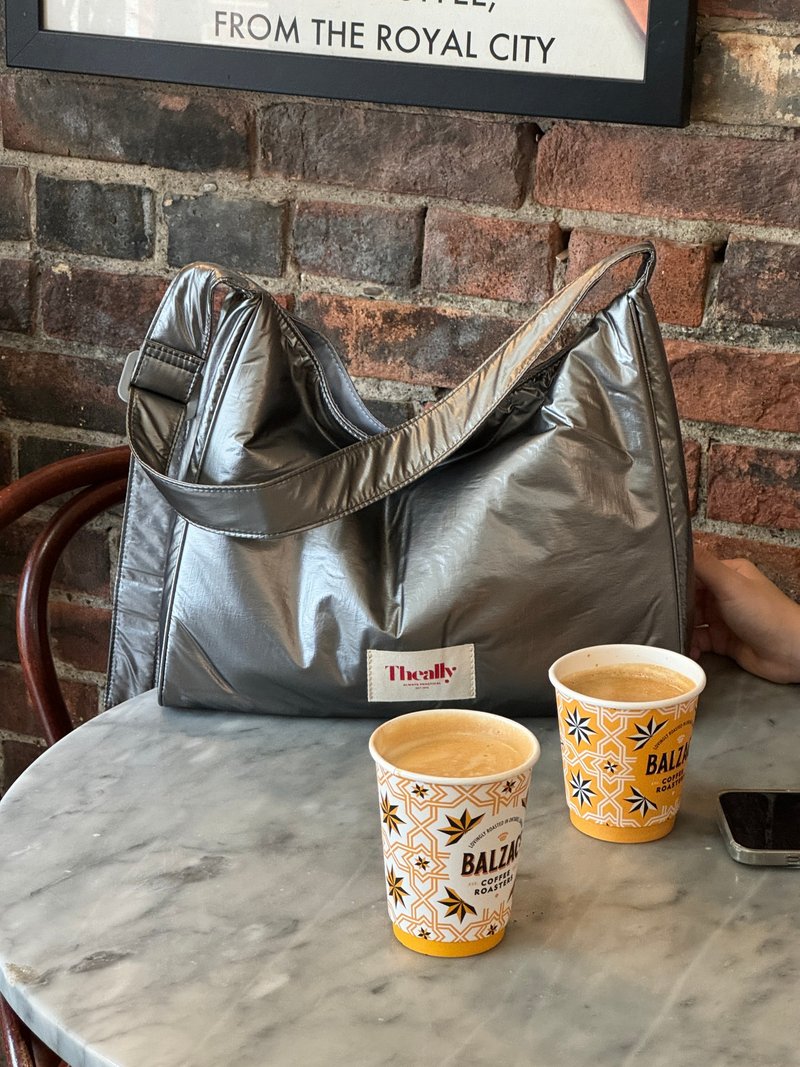 The Ally from Korea | TRUDI BAG (with pouch)| Silver | 2way Handbag Shoulder bag - Handbags & Totes - Waterproof Material Silver