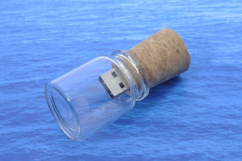 Bottle CITIC styling pen drive 128GB + single-sided ray carving - แฟรชไดรฟ์ - แก้ว 