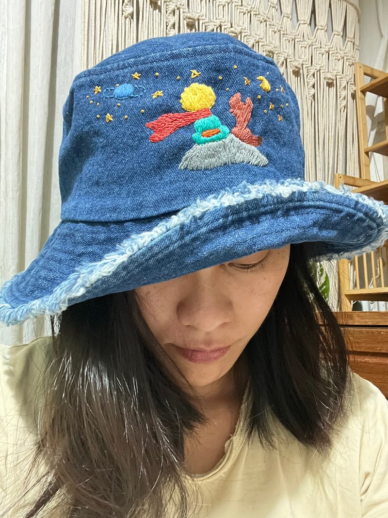 Denim bucket hats with little prince . - Hats & Caps - Cotton & Hemp Blue