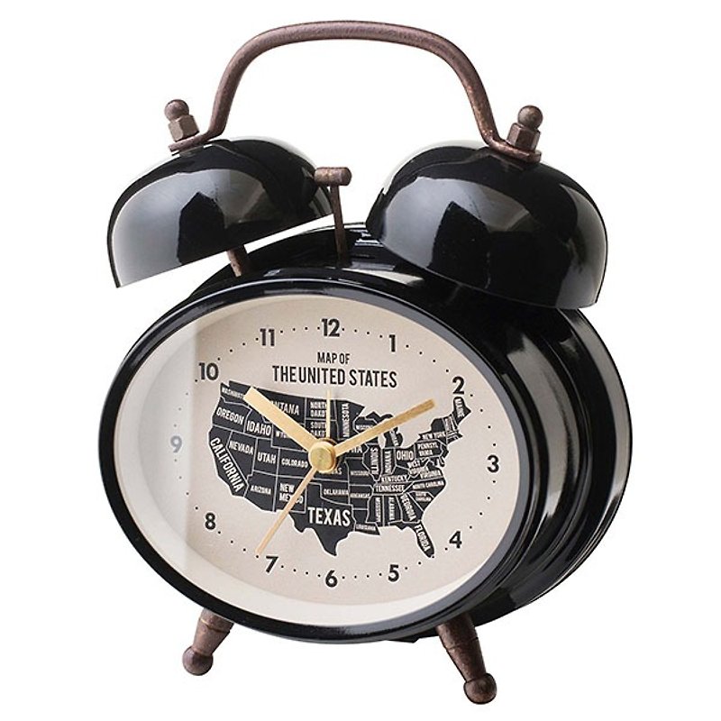 Rozel-Bell - map modeling alarm clock (black) - นาฬิกา - โลหะ สีดำ