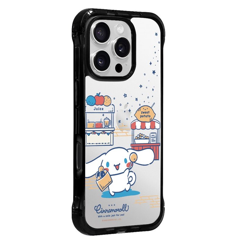 大耳狗 QQ地瓜球 標準透黑支架手機殼 iPhone 16 15 14 13 ProMax - 手機殼/手機套 - 其他材質 黑色