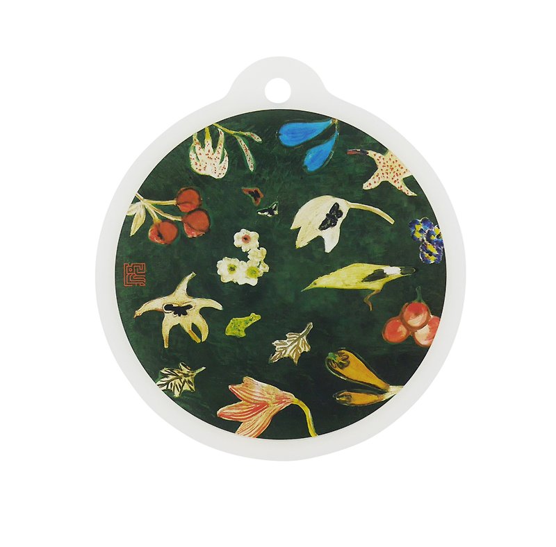Authorized by Shi Bo | Silicone coaster, all things are contented to be meditated and observed (Sanyu, all things are contented to be meditated and observed) - Cookware - Silicone Multicolor