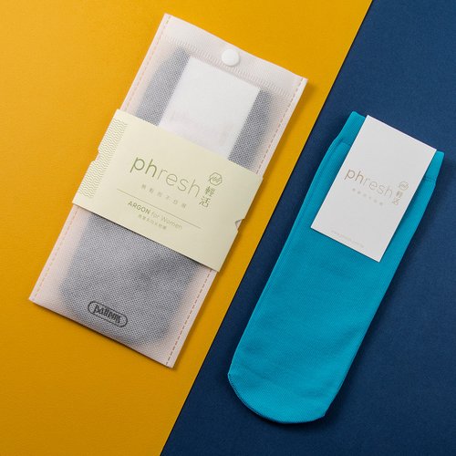phresh 輕活 | 無輕而不自得 雅著 Argon - 女輕活短襪 - 瑩藍