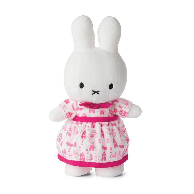 荷蘭 Bon Ton Toys | Miffy 米飛兔 娃娃 粉紅洋裝 34cm - 公仔/玩偶 - 其他材質 粉紅色
