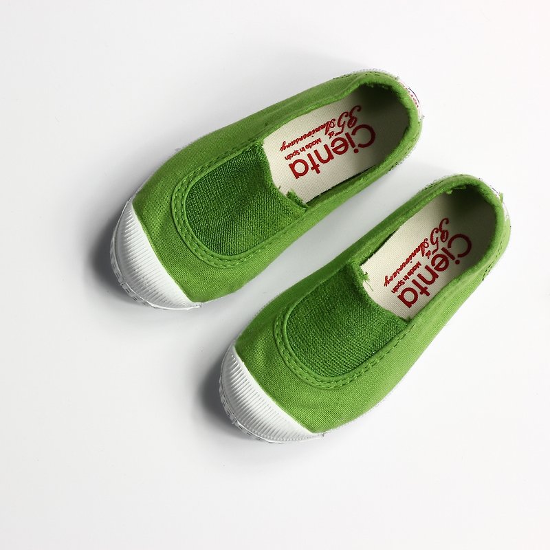 スペイン代表の大人サイズのキャンバスシューズCIENTA香ばしい緑の靴7599708 - スリッポン - コットン・麻 グリーン