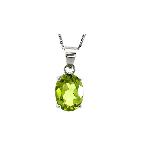 安的珠寶 AND Jewel AND 橄欖石 綠色 橢圓 6*8mm 墜子 經典系列 Oval P 天然寶石