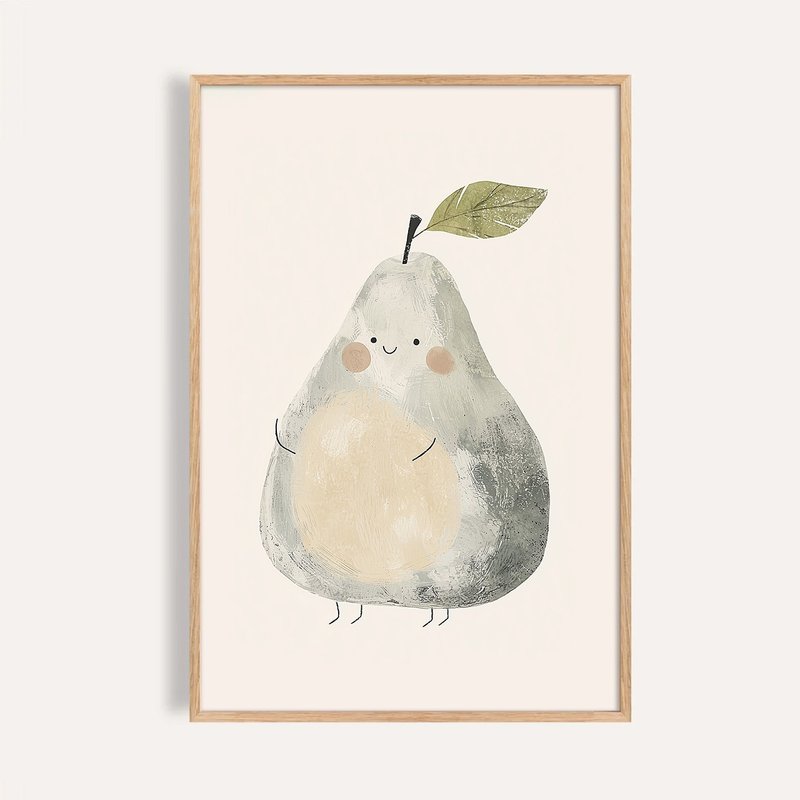 微笑洋梨先生 Mr. Pearly Smile / 童話系列水果插畫 - 海報/掛畫/掛布 - 紙 