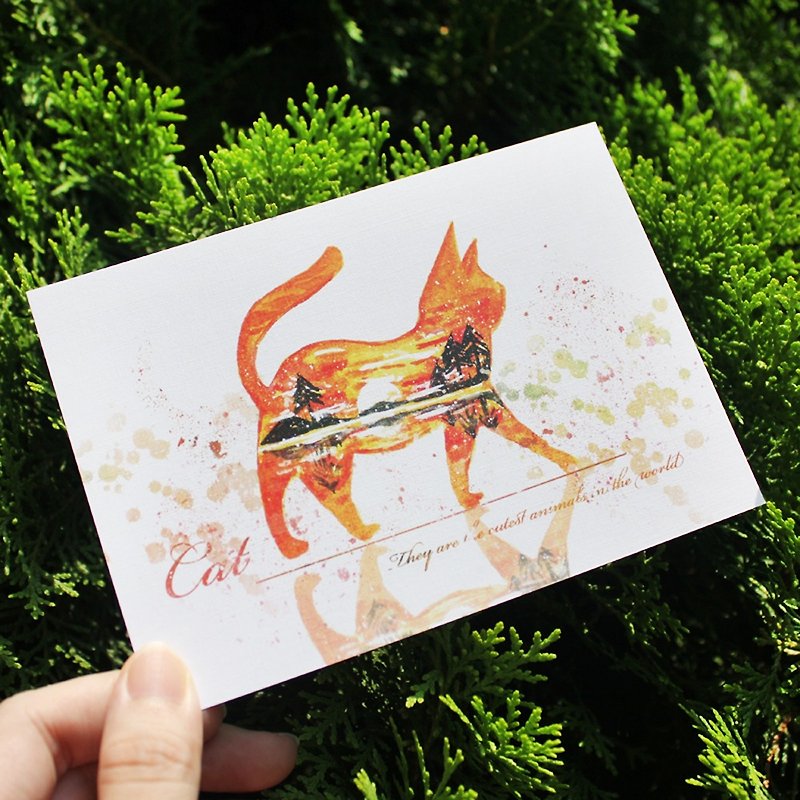 whale postcard - การ์ด/โปสการ์ด - กระดาษ สีส้ม