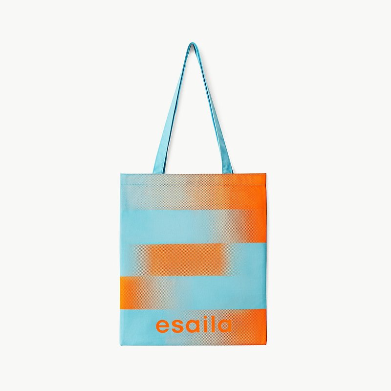 ESAILA Tote Bag | Canvas Bag | Aqua Blue - Handbags & Totes - Cotton & Hemp Blue