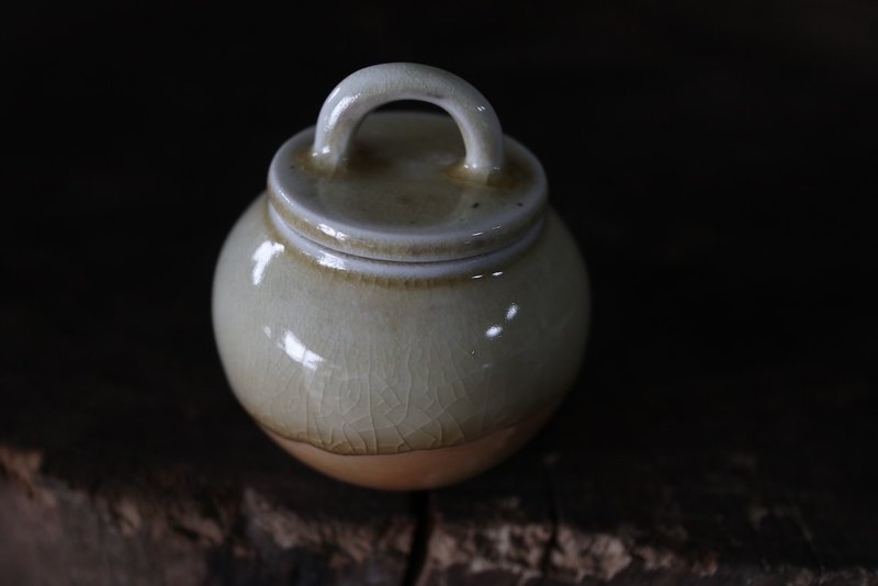 柴燒小茶罐 - 席之罐 - 茶壺/茶杯/茶具 - 瓷 黃色