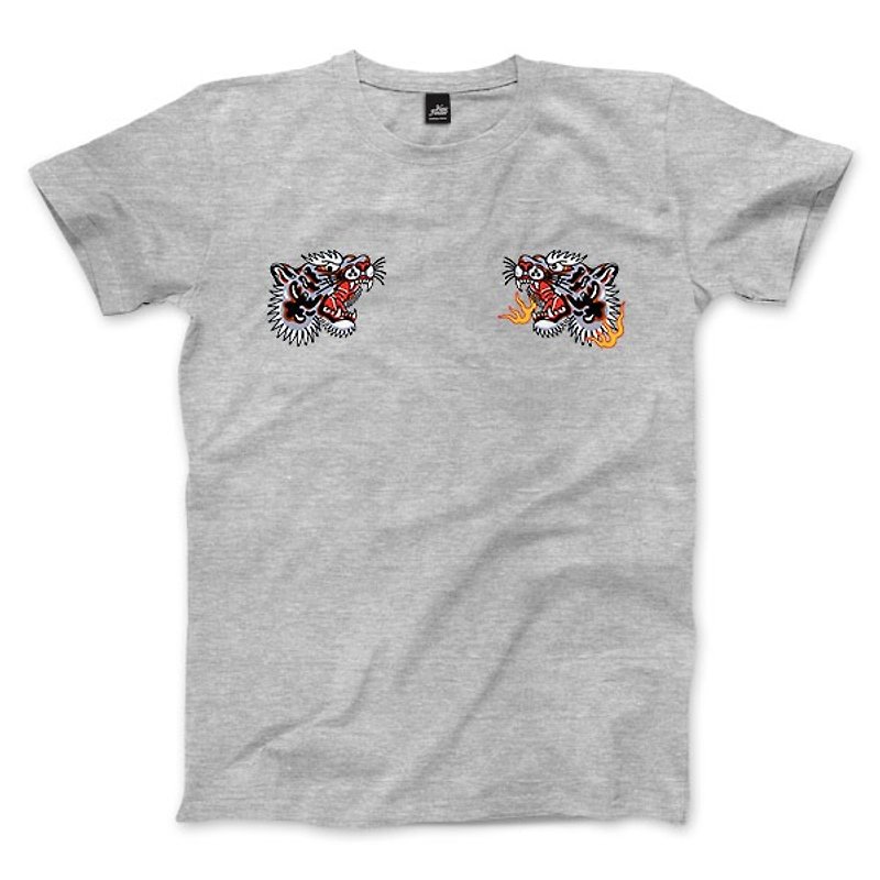 Tiger Fist - Deep Heather Grey - Unisex T-Shirt - เสื้อยืดผู้ชาย - ผ้าฝ้าย/ผ้าลินิน 