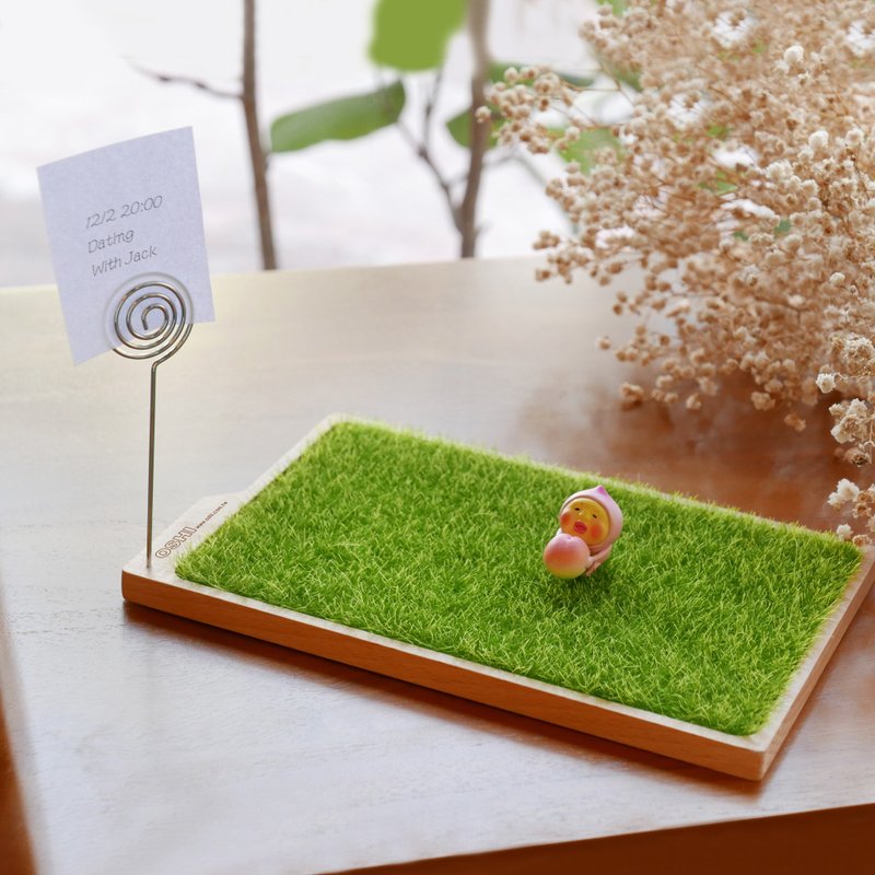 【NG商品6折】 輕草地置物盤 微景觀佈置 療癒商品 - 擺飾/家飾品 - 木頭 咖啡色