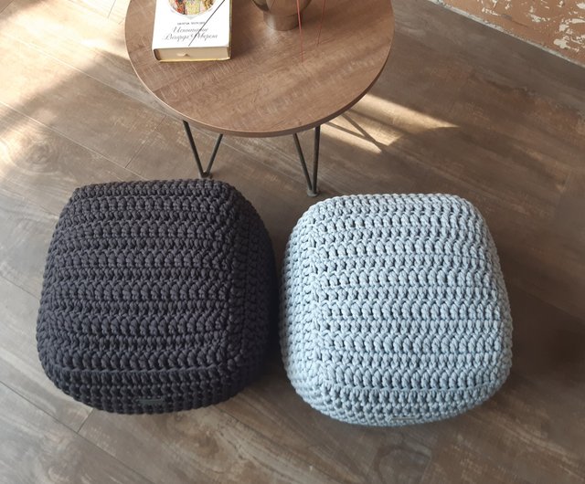 Stuffed pouf cube Square ottoman Handmade living room ottoman - Shop  Rufiki-Masters Other Furniture - Pinkoi