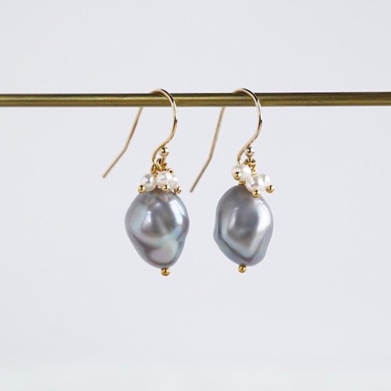 Baroque pearl earrings [OP808]