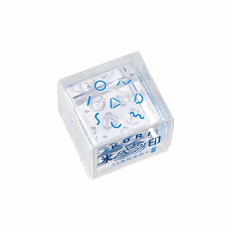 【KING JIM】HITOTOKI 冰塊水晶印章 S 幾何 - 印章/印台 - 其他材質 透明