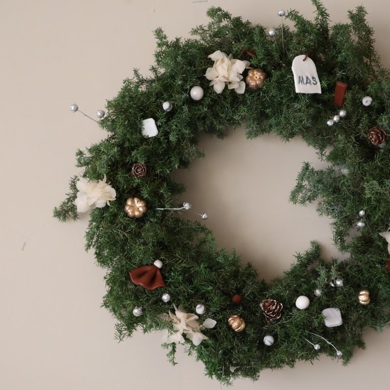 Ins 聖誕花圈 聖誕樹 聖誕禮物 交換禮物 聖誕佈置 - 乾燥花/永生花 - 植物．花 多色