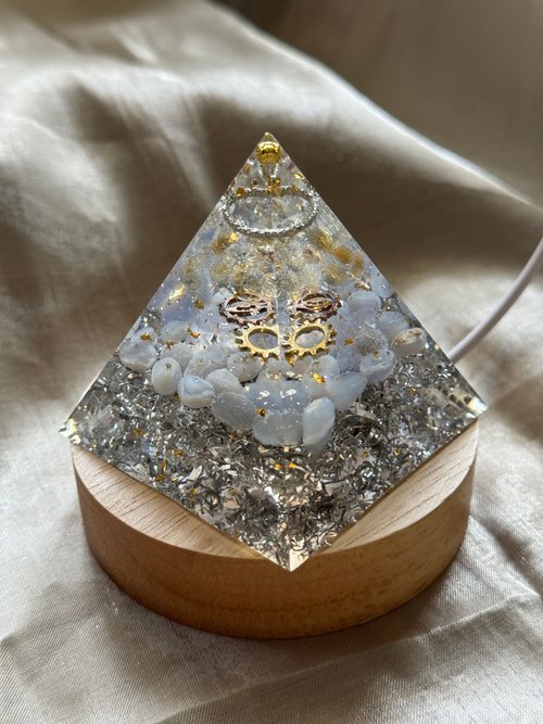 Serendipity Gem｜翡翠．水晶．奧剛 訂製【奧剛能量塔-專注實現目標的你】-奧根金字塔