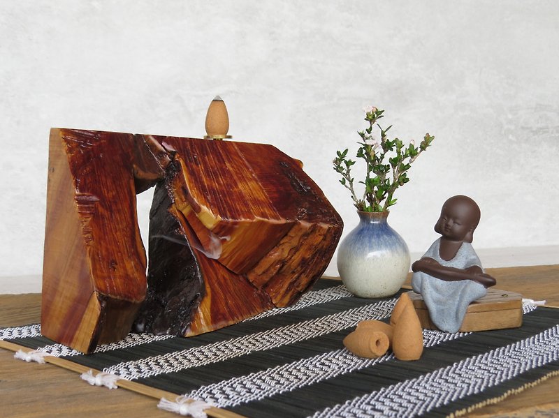 HO MOOD Nature Series—Handmade Backflow Incense Holder - น้ำหอม - ไม้ สีนำ้ตาล