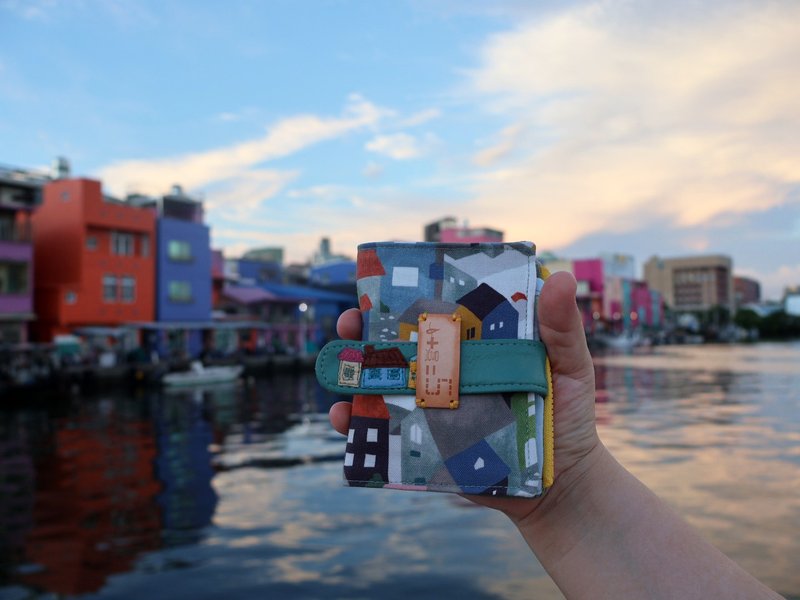 【fabric wallet】彩色島 布短夾/中短夾 - 皮夾/長短夾/錢包 - 棉．麻 多色