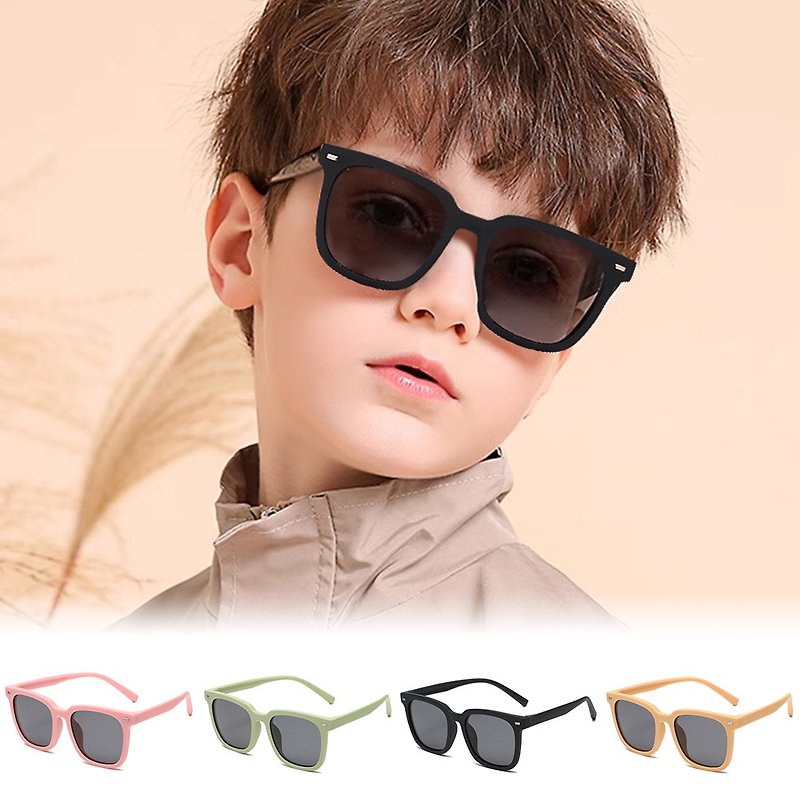 Natural, fashionable and sporty lightweight Silicone elastic children's sunglasses│UV400 children's sunglasses-4 colors to choose from - Sunglasses - Plastic Multicolor