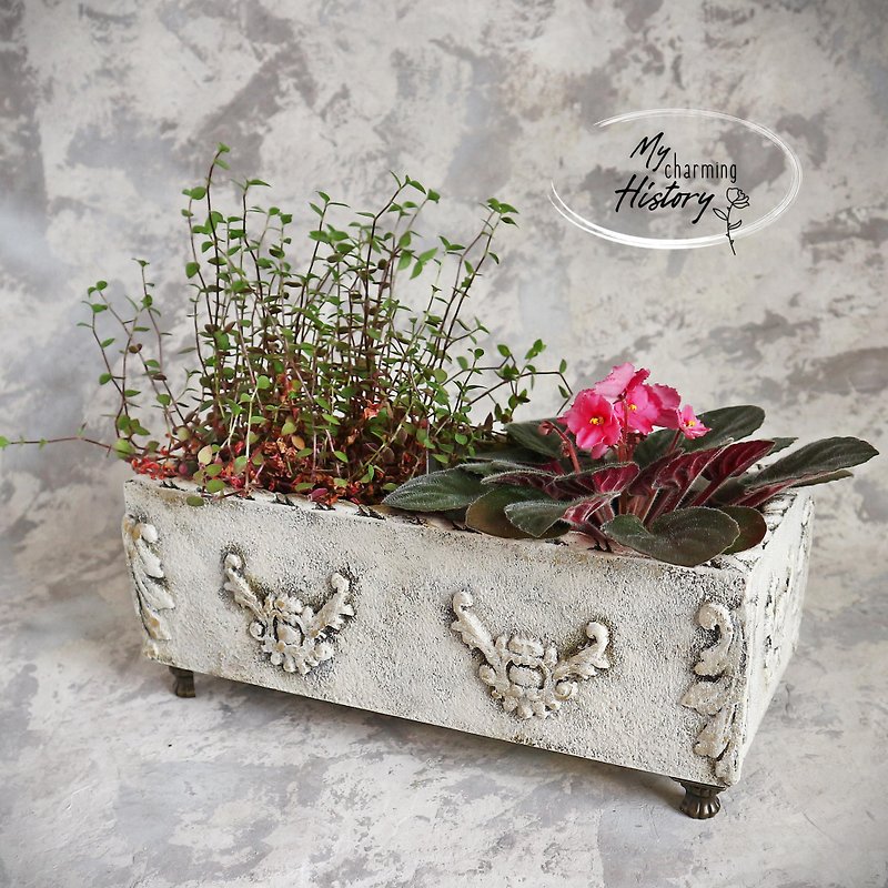 Wooden decorative planter Handmade decor Gift ideas for women Storage organizer