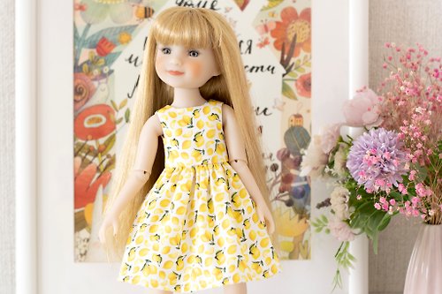 ShopFashionDolls Summer lemon dress for 37 cm (14 inch) Ruby Red Fashion Friends dolls (RRFF)