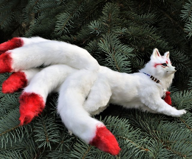 Kitsune FOX 5 tails BJD art doll poseable made-to-order - 設計館 