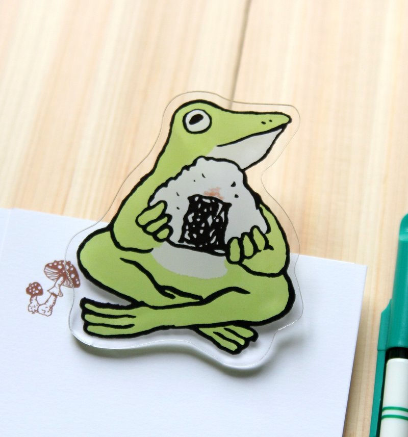 Acrylic Clip Frog Rice Ball - อื่นๆ - อะคริลิค สีเขียว