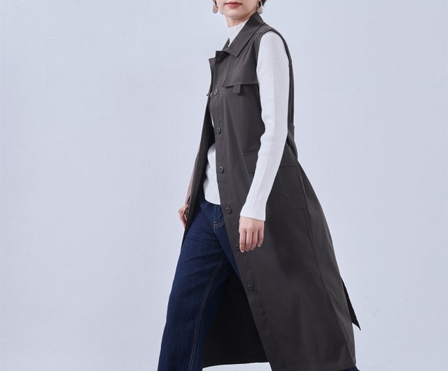 ミリタリーロングベスト・ベストワンピース・ワークマンベストKNNJ362