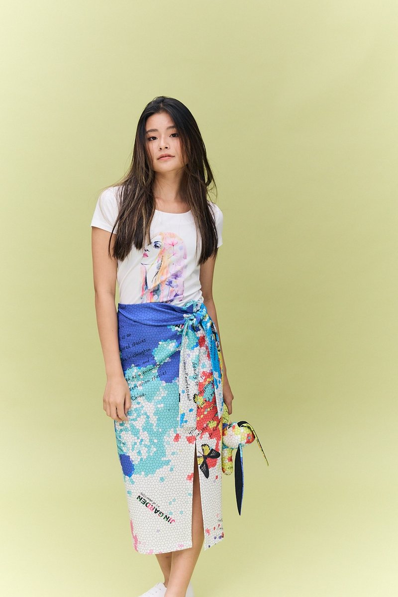 JIN GARDEN-設計師限量 功能素材T-shirt - 女 T 恤 - 環保材質 白色