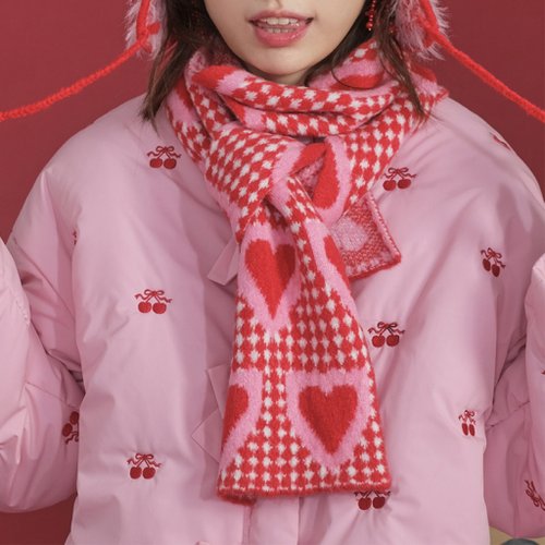 STAR TEAM mahair scarf スターチーム マフラー 赤ピンク STAR TEAM mahair scarf スターチーム マフラー 赤ピンク メンズ
