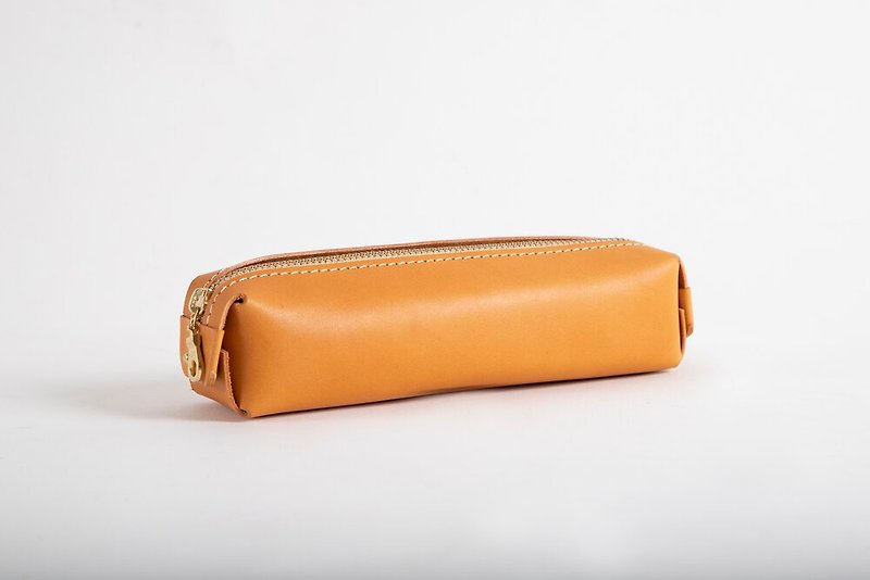 Handmade course square pencil case | Pen case | Stationery | Leather | Genuine leather | Gift - Leather Goods - Genuine Leather 