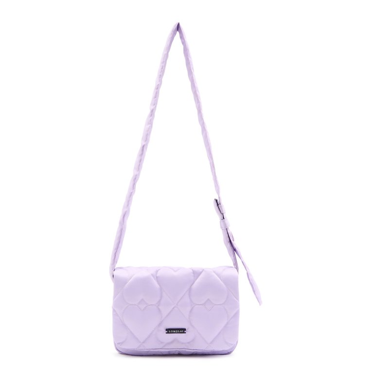 LONGLAI LOVE IS CROSSBODY BAG - VIOLET - กระเป๋าถือ - ไนลอน สีม่วง