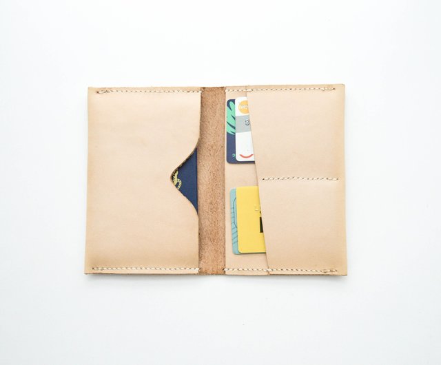 Leather Passport Holder; Slim Luxury Passport Cover; Minimalist Leather Passport Wallet - Handmade & Hand-Stitched