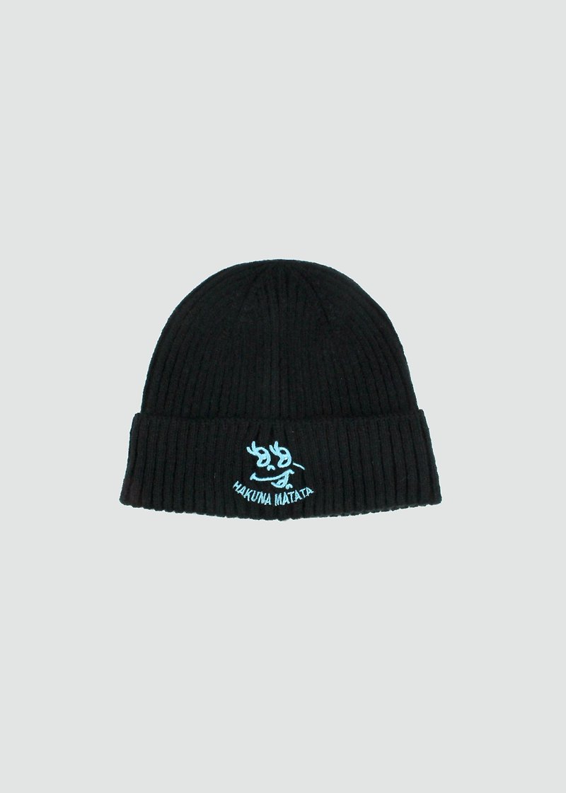 Embroidered Short Hair Cap-Black - Hats & Caps - Other Materials Black