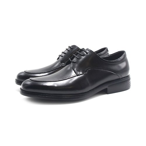 米蘭皮鞋Milano PQ(男)流線光澤MD輕量型綁帶款上班皮鞋 男鞋-黑色